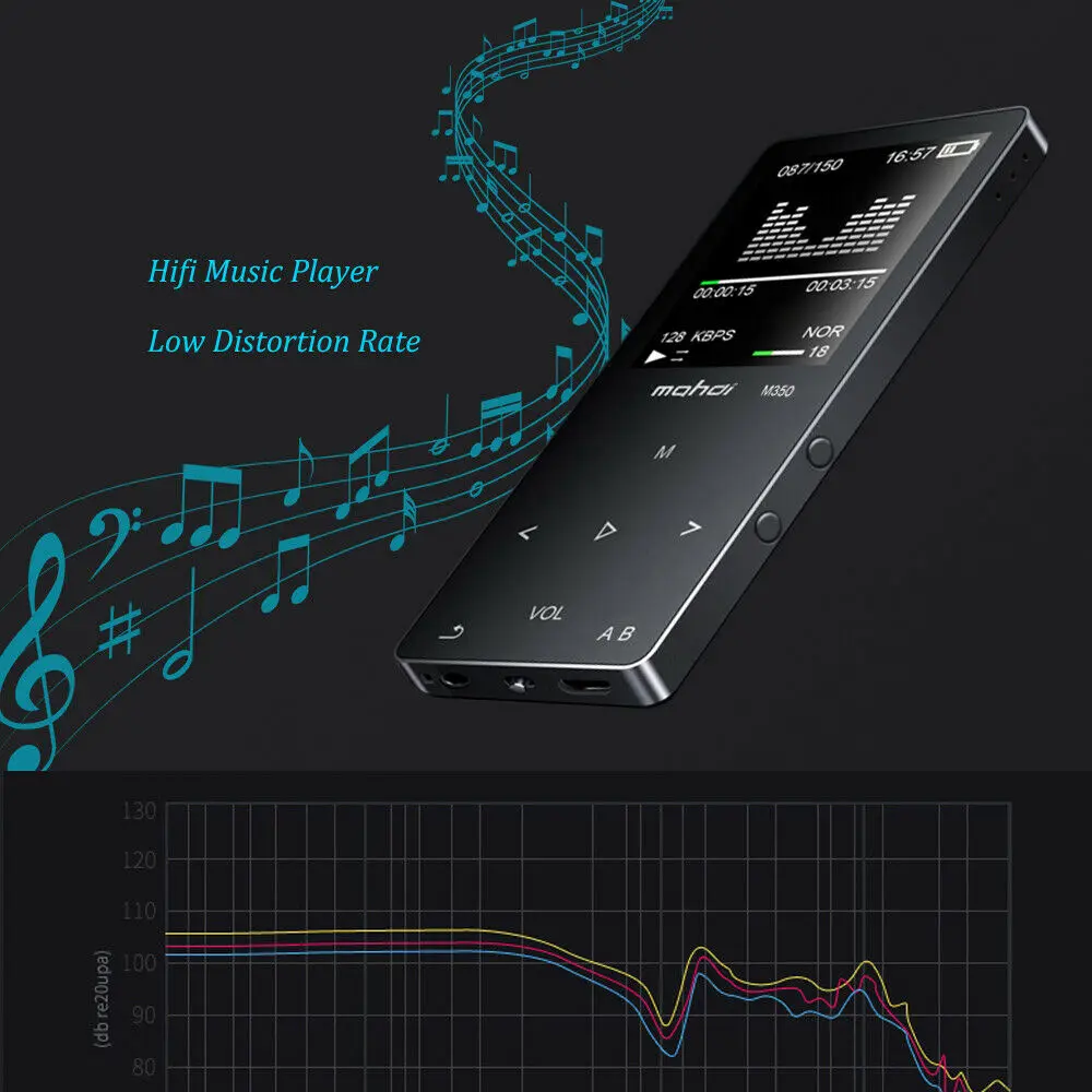 Металлический bluetooth MP3-плеер 8 Гб Встроенный динамик fm-радио электронная книга диктофон портативный аудио спорт музыкальный видеоплеер