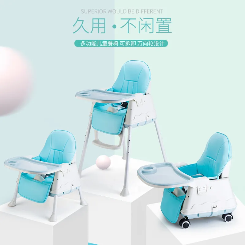 

Large Baby Dining Chair Children Dining Chair Multi-function Foldable Portable Baby Chair Dining Table Chair Seat
