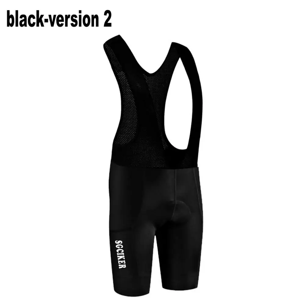 black 2 SGCIKER, высокое качество, карго, велошорты, классические, лазерная резка, велосипедные трико, Ropa Ciclismo, велосипедные штаны с 2 боковыми карманами - Цвет: black 2