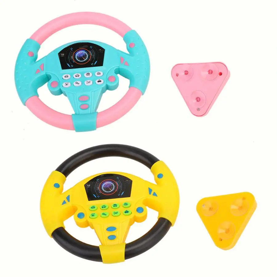 

Eletric Baby Musical Steering Wheel Toy with Light Sound Simulation Kids Copilot Stroller Steering Wheel Toy Volante Bebe