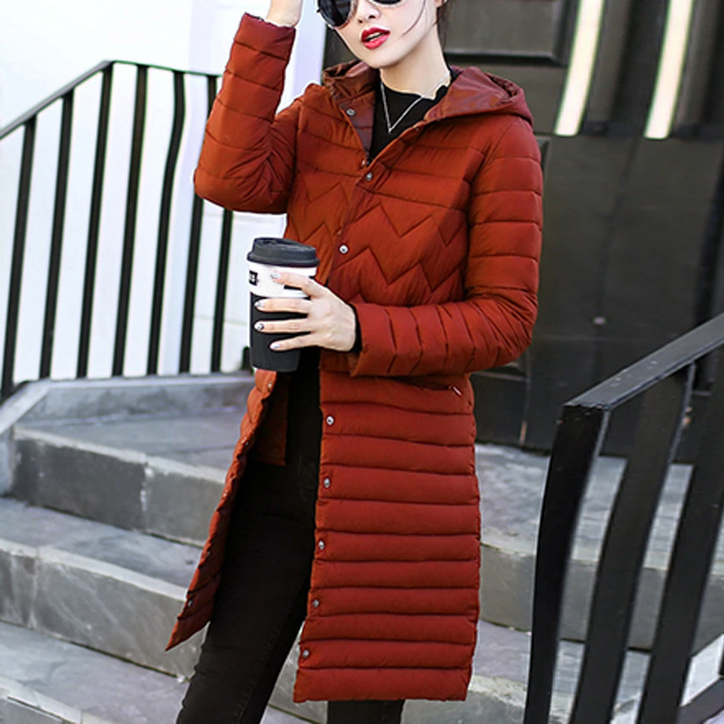 JAYCOSIN Women 2019 New Winter Jacket Women Coat Long Hooded Outwear Female Parka Slim Clothes Outerwear Padded Basic Coats 920