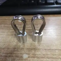 Furo dobro oval das luvas de alumínio do diâmetro 100mm de 1.5 pces para a corda de fio de friso