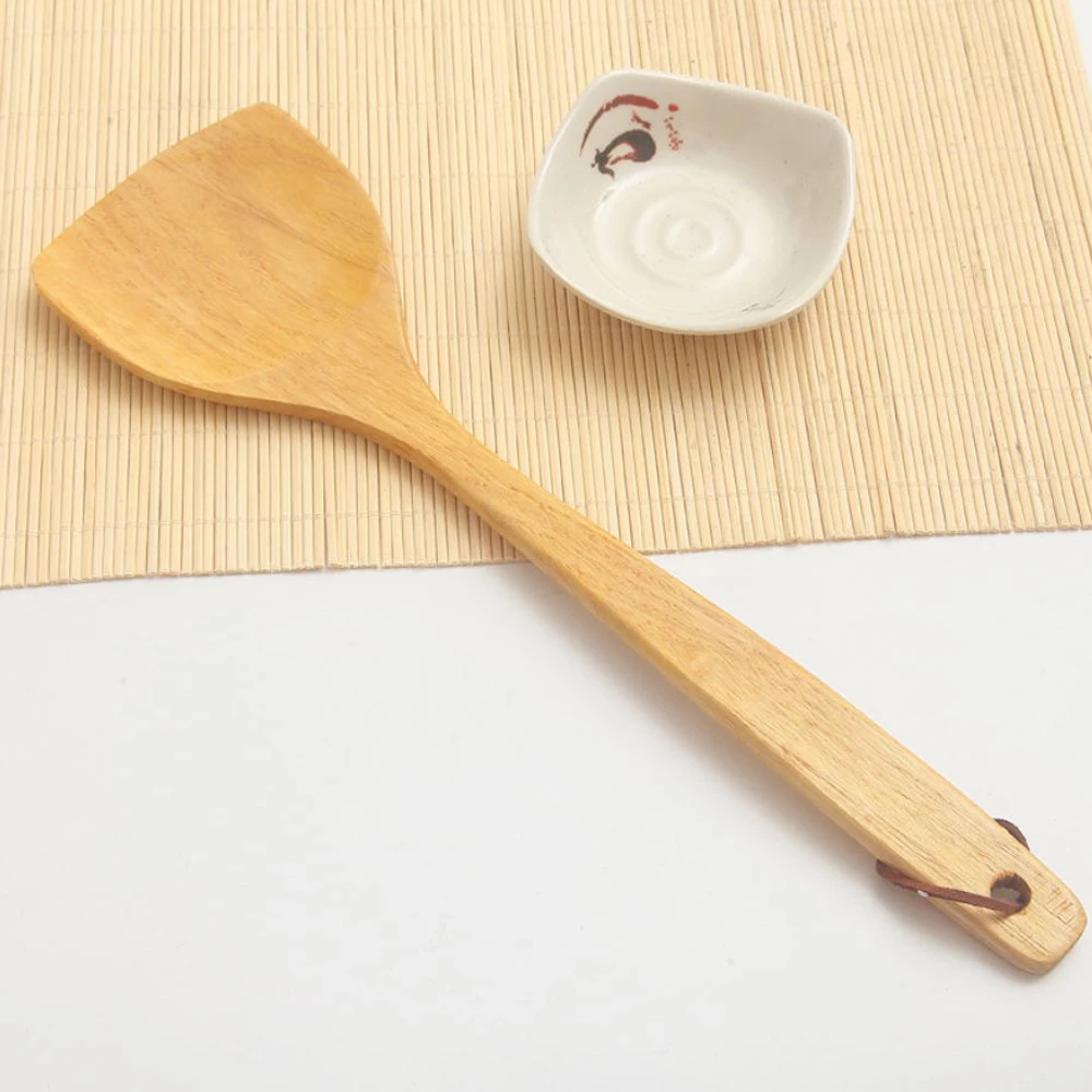 35CM Non-stick Pan Wooden Turner Wood Shovel Spatula Pot Spatula Rice Spoon High Quality Cookware Kitchen Tool