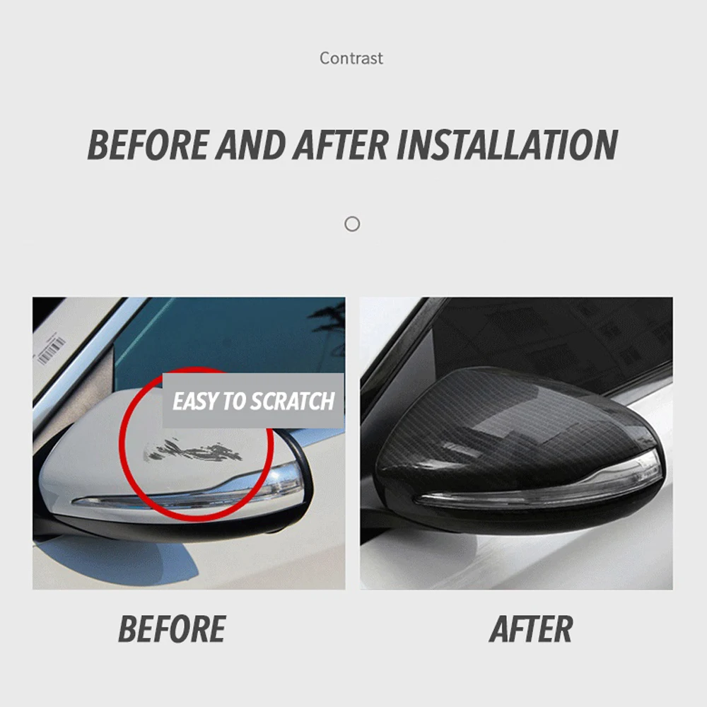 Car Accessories Rear View Mirror Protective Cover Interior Accessories for Benz Mercedes C200L E300L GLC260