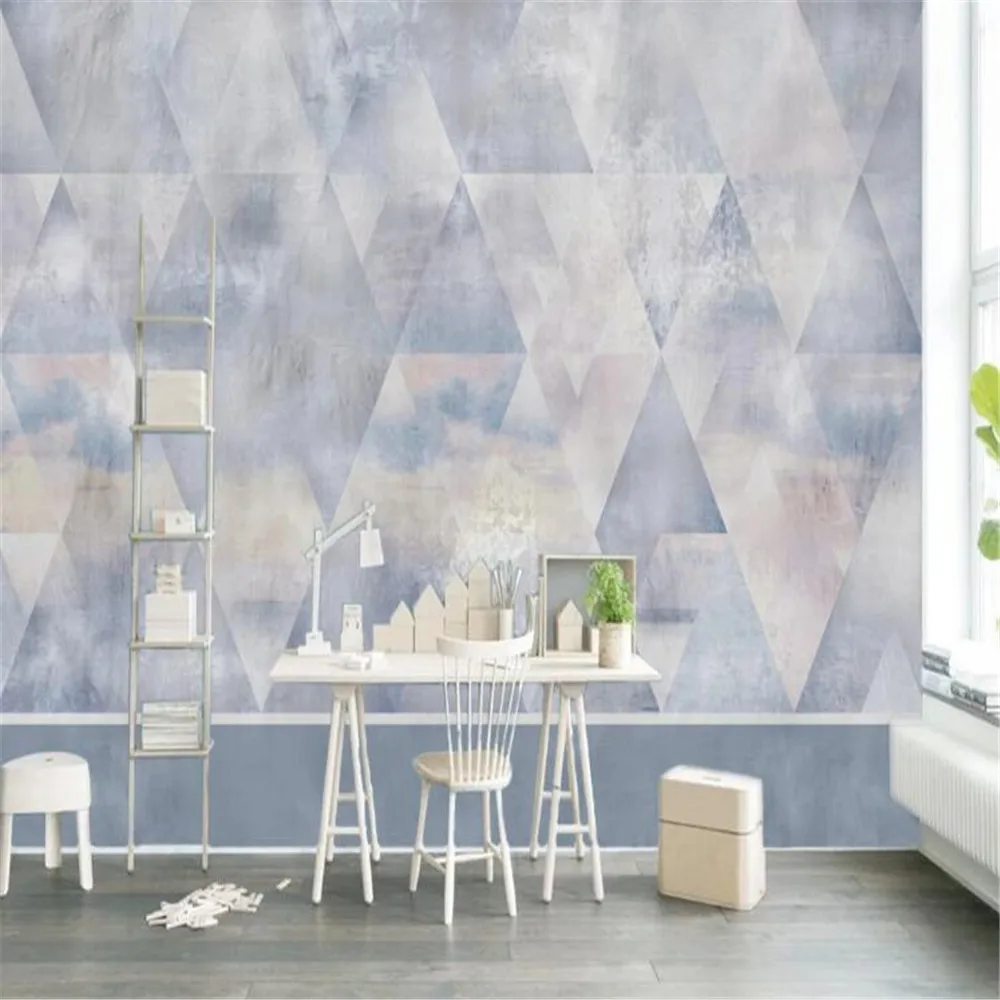

milofi modern minimalist abstract geometric three-dimensional large living room wallpaper mural background wall