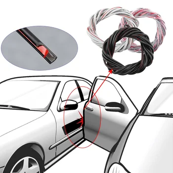 

5m Length Universal Car Door Edge Protector Anti-collision Strip PVC Trim U Shape Guard Rubber Scratch Protect DIY Car-styling