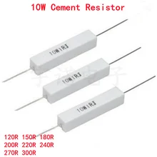 

10pcs 10W 5% Cement Resistor Power Resistance 120R 150R 180R 200R 220R 240R 270R 300R 120 150 180 200 220 240 270 300 ohm