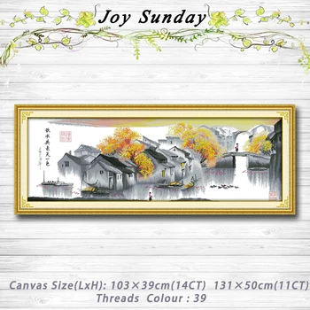 

My Dream Home decor painting 14CT 11CT counted cross stitch kits embroidery sets Needlework Sets Home decor