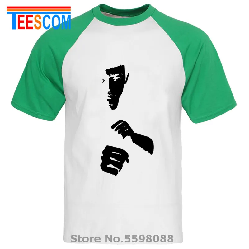 Raglan white green