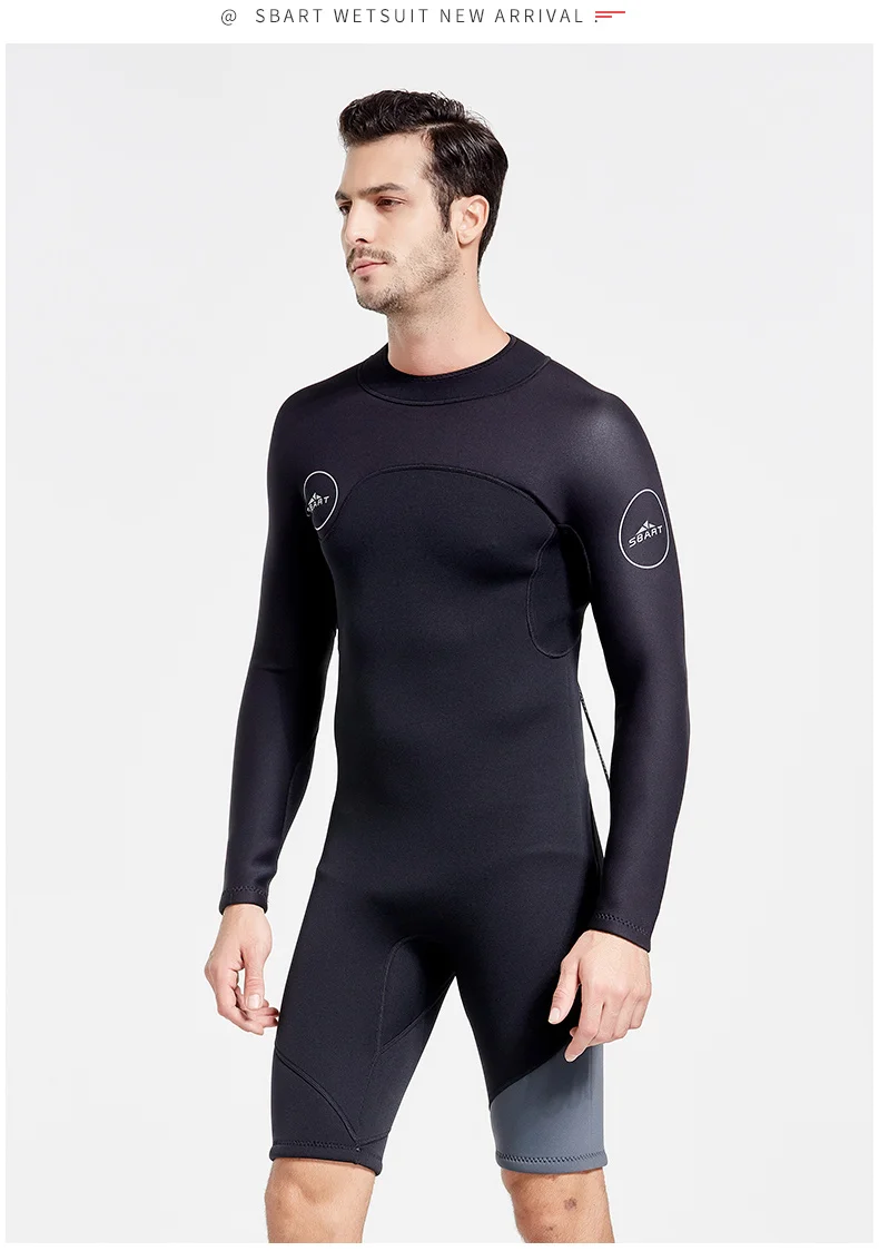 Sbart neopreno triatlon 3 мм гидрокостюм для серфинга костюм для дайвинга короткий неопреновый с длинным рукавом Солнцезащитная одежда для плавания