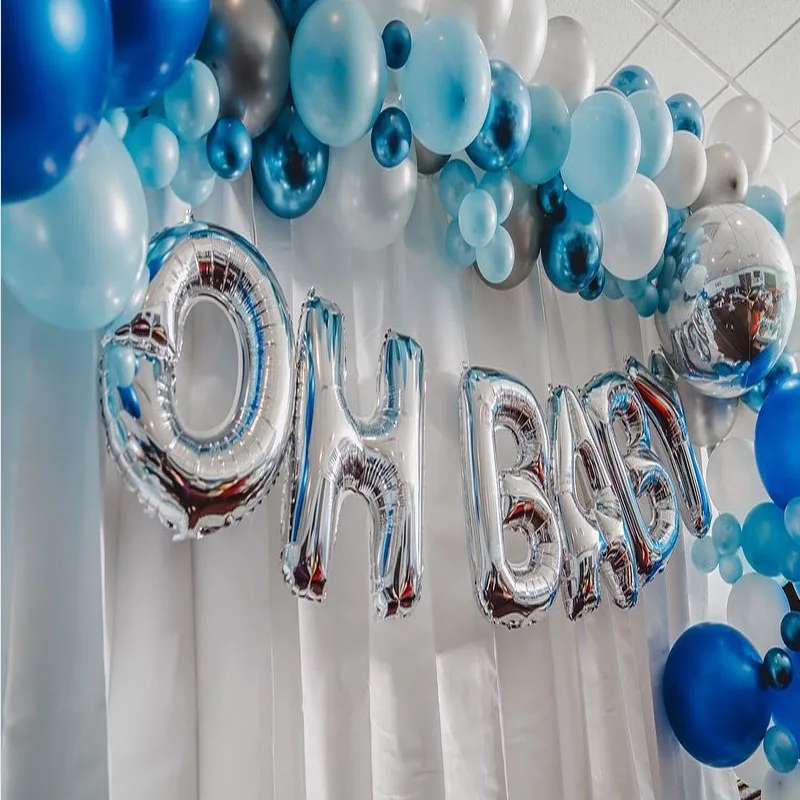Воздушные шары с надписью Oh Baby 16 дюймов фольгой для мальчиков и девочек товары