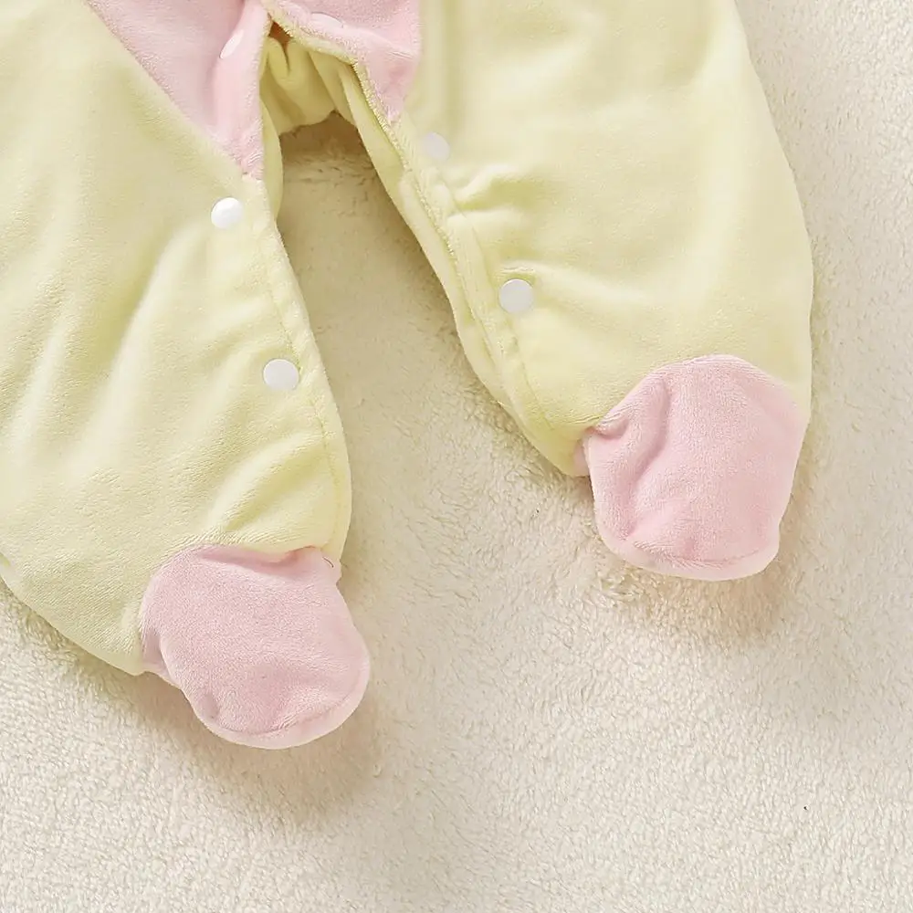 Baby Rompers Button Up Infant Boys Girls Jumpsuits Pajamas Long Sleeve Toddler Kids Overalls Playsuit One Piece Children Clothes