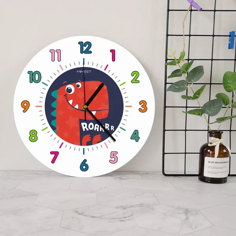 

12 inch Nordic dinosaur cartoon wall clock creative mute animal mute clock children's room clock