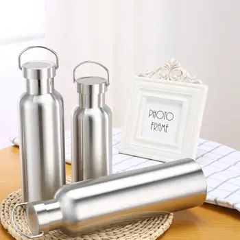 

Outdoor Sports Bottle 750ML304 Stainless Steel Double-layer Water Cup Without Heat Preservation In Summer Large Capacity