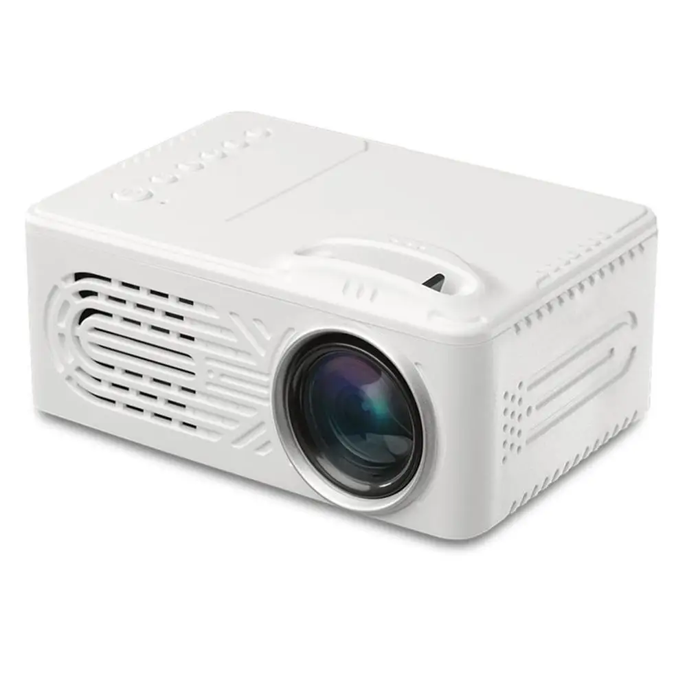 

White Mini Micro Portable Home Entertainment Projector Supports 1080P Hd Mobile Phone Connection Projector