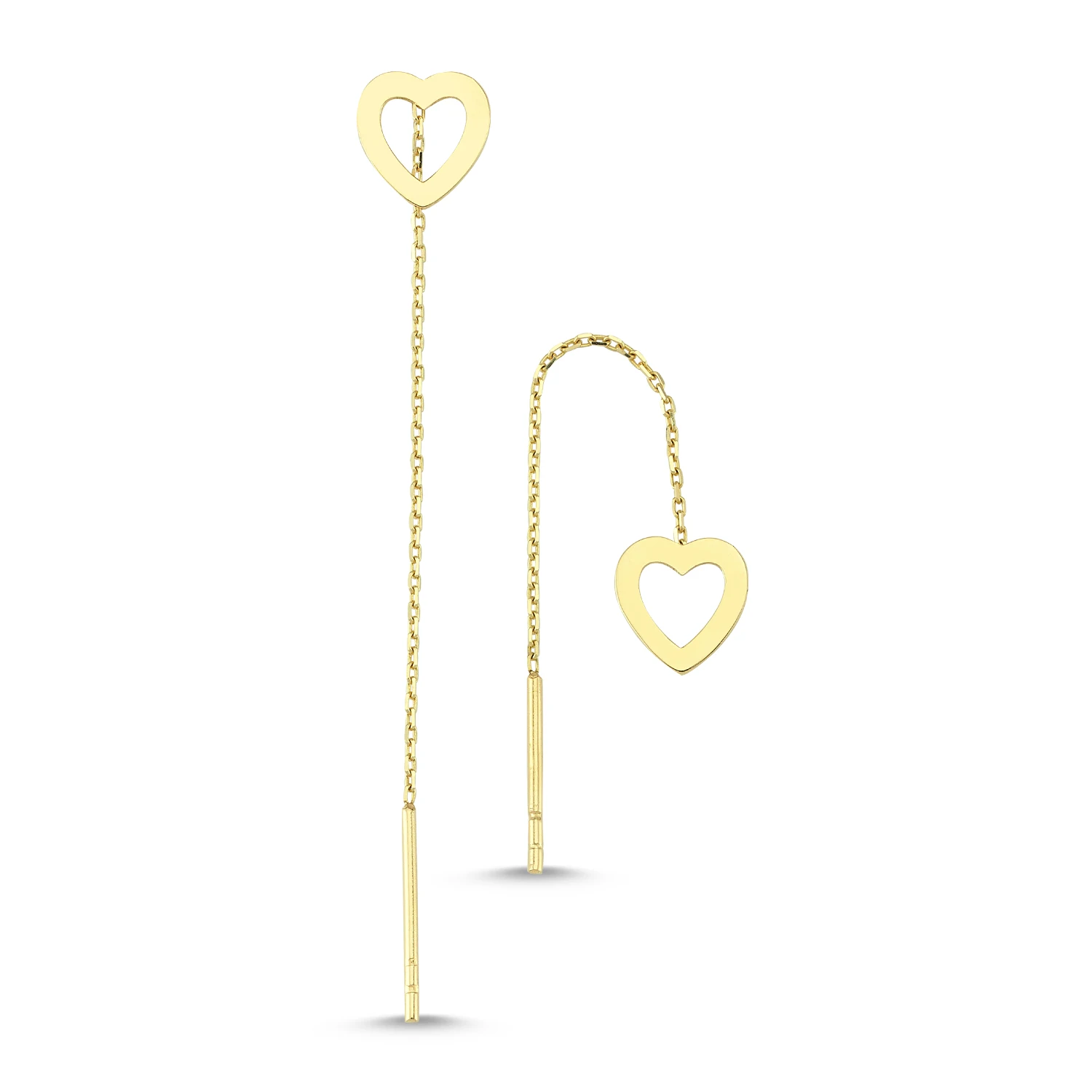 14k (585) Gold Mini Heart Eardrops Earrings | Украшения и аксессуары