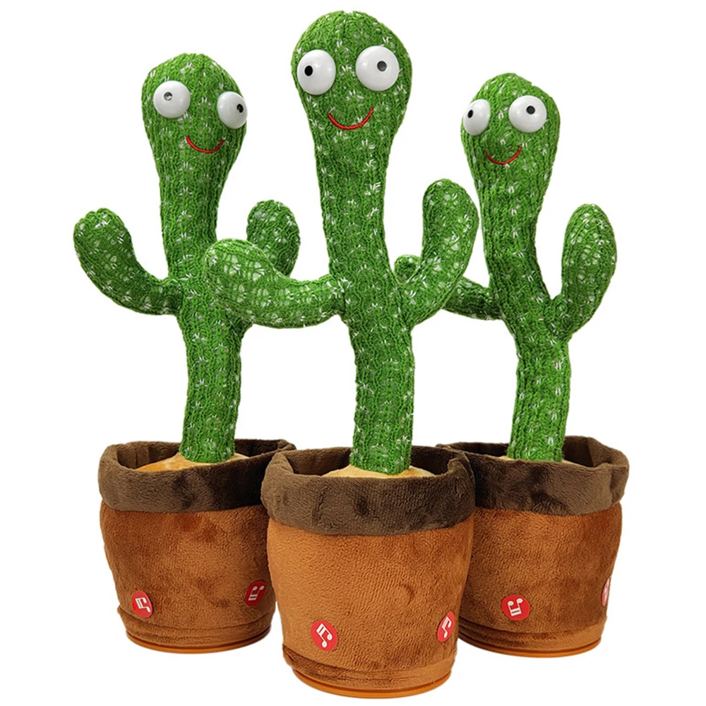 Dancing Cactus Toy Electronic Shake With The Dong Plush Cute Early Childhood Education | Дом и сад