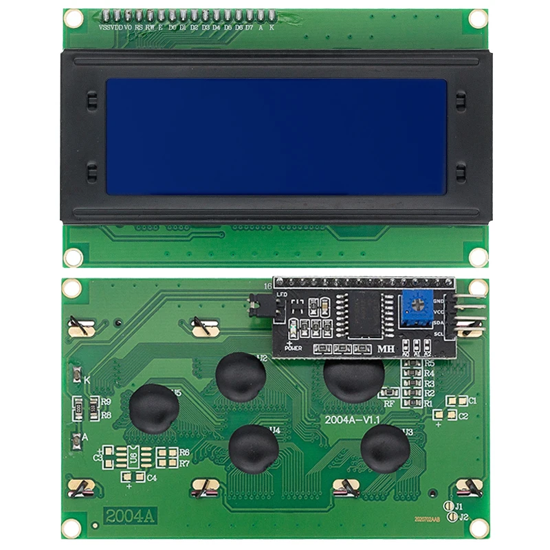 ЖК дисплей 2004 + I2C 20x4 2004A синий/зеленый экран HD44780 символьный дисплей/w IIC/I2C