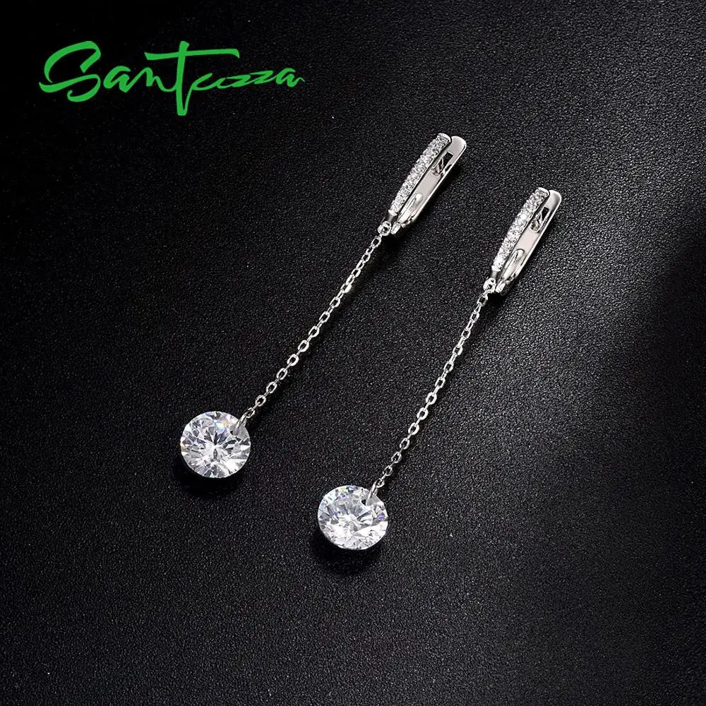 Pura 925 Prata Brilhante Branco Cubic Zirconia