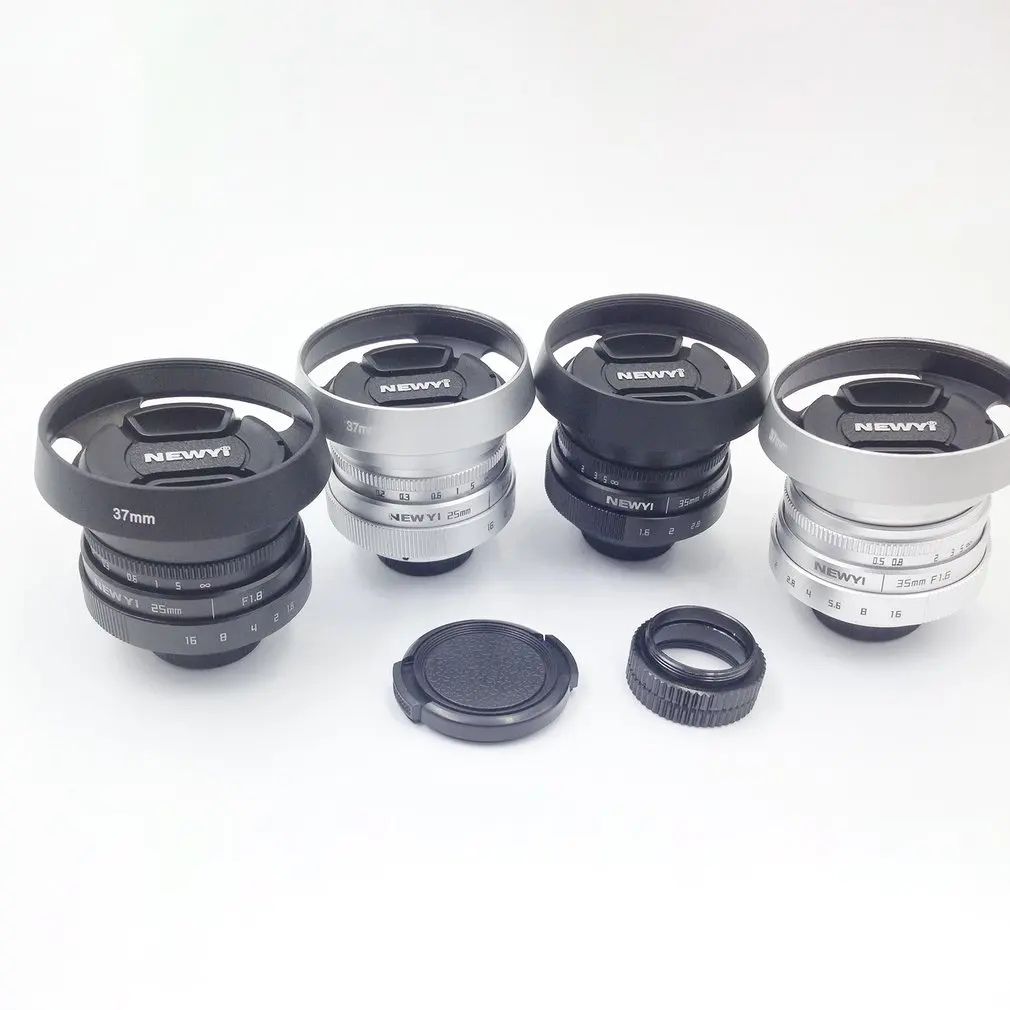 Алюминиевый сплав 35 мм f/1,6 CCTV Мини объектив для Nikon1 V1/J1/V2/J2/J3/V3/S1/S2/AW1/JMount адаптер капота камеры