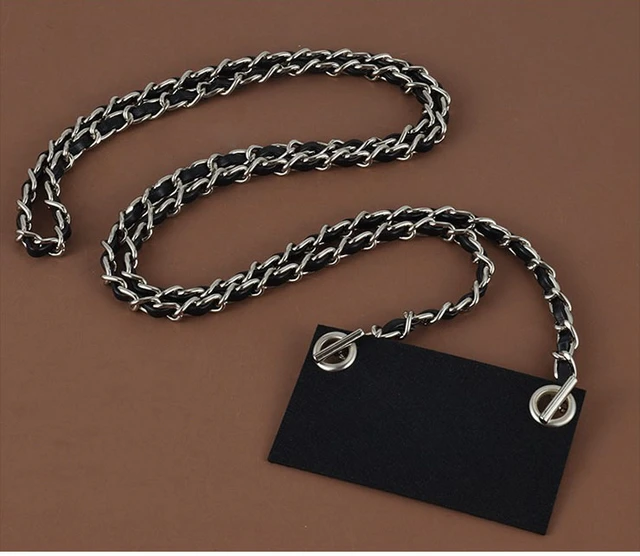 Conversion Kit Real Cowhide Leather Chain+Insert Change Your Tri-fold Long  Wallet To A Small Crossbody Purse - AliExpress