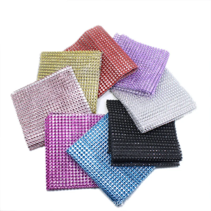 1 ярд 24 ряда Золотая Серебряная кристальная Алмазная сетка Стразы Лента для