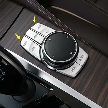 

Accessories Button Trim Car Auto Silver Console For BMW X3 G01 2018-2019