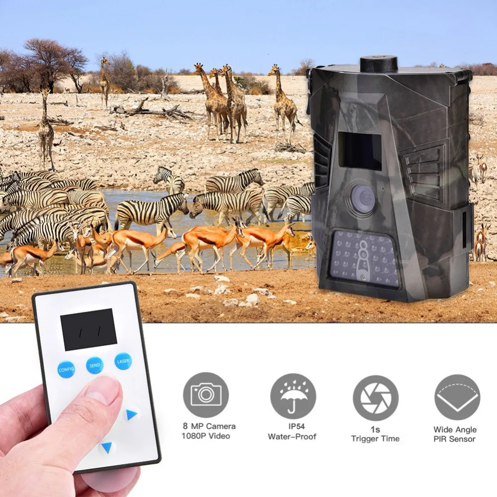 Suntekcam-Hunting Trail Camera, Wild Cameras, Waterproof IP65 Night Vision, Wildlife Animal Photo Traps, HT001, 850nm