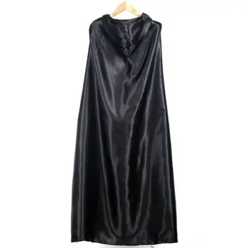 

Halloween black Costume Cosplay Theater Prop Death Hoody Cloak Devil Long Tippet Cape drop shipping new