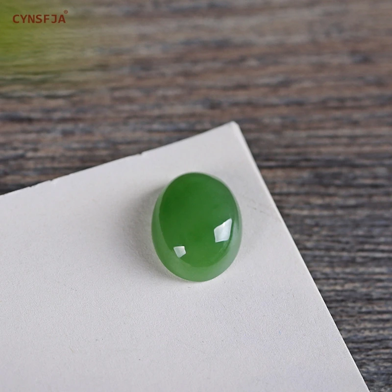 

CYNSFJA Rear Real Certified Natural Hetian Jade Jasper Loose Stone Green High Quality Private Custom Fine Jewelry Best Gifts