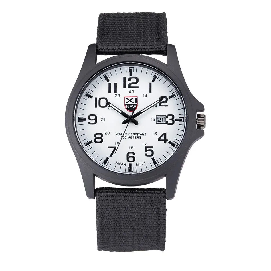 Великолепный дизайн уличные мужские часы нейлоновый ремешок Военные Спортивные Аналоговые Кварцевые Спортивные наручные часы Мужские часы Relogio Masculino