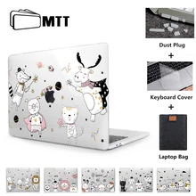 MTT милый мультяшный чехол для macbook air Pro retina 11 12 13 15 Touch Bar Кристальный жесткий чехол для macbook air 13 дюймов чехол для ноутбука