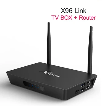 

X96 Link Android Amlogic TV BOX 2GB 16GB With SIFLOWER SF16A18 Router Function 2 100M LAN Port 2 In 1 Multifunctional OTT Box