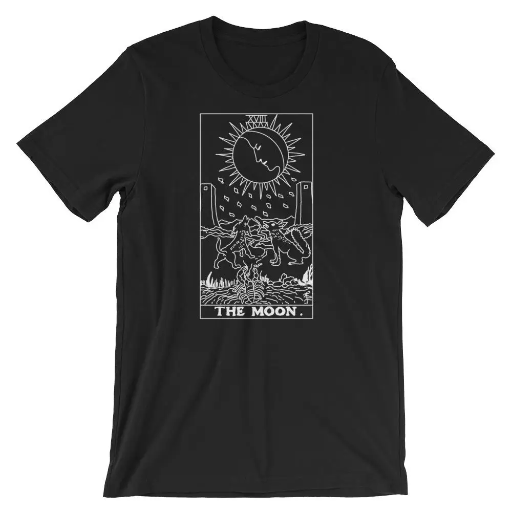 The Moon карты Таро Футболка женская смешная хлопок готическое Искусство Цитата Графический стакан гранж Мода Хип-Хоп унисекс футболка