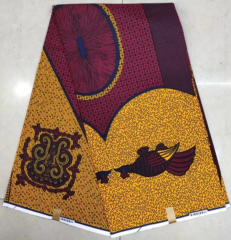 Африканская ткань с восковым принтом Анкара ткань африканская Ткань 6 ярдов хлопок ткань для Пэчворк Африканский батик Печатный воск JSX-A5