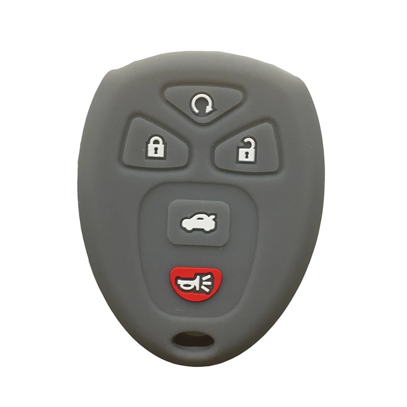 Силикагель ключ крышка для Chevrolet Cobalt 2005-2010 Malibu 2004-2012 Impala Suburban 1500 для GMC для Buick Enclave LaCrosse Fob - Название цвета: Серый