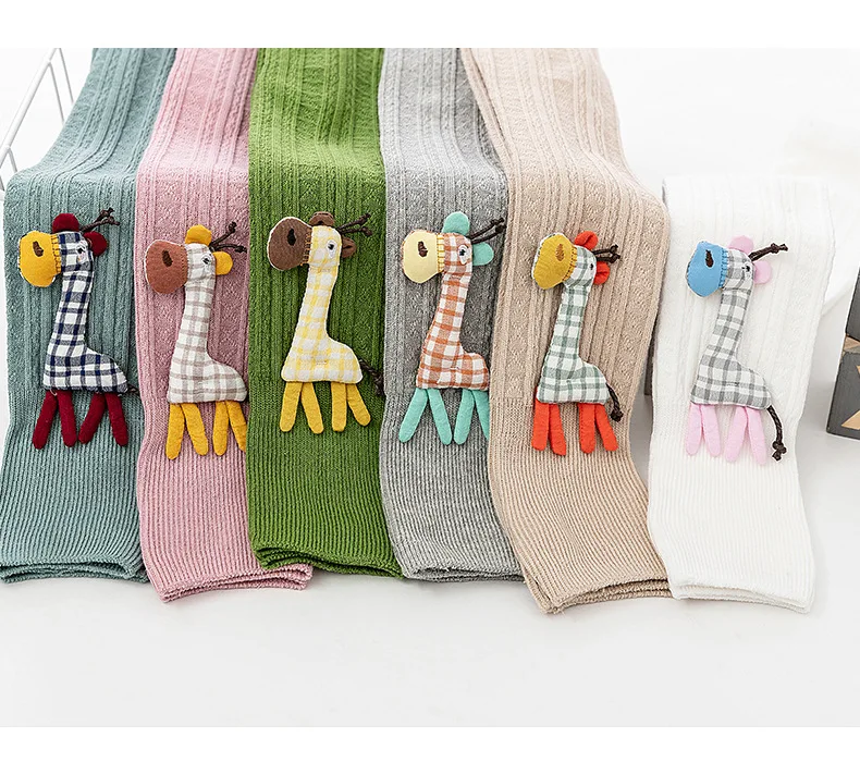 1 to 8 Years Spring Autum Cute Deer Girl Trousers High Quality Cotton Girls' Leggings Soft Knitted Pants for Children's Legging