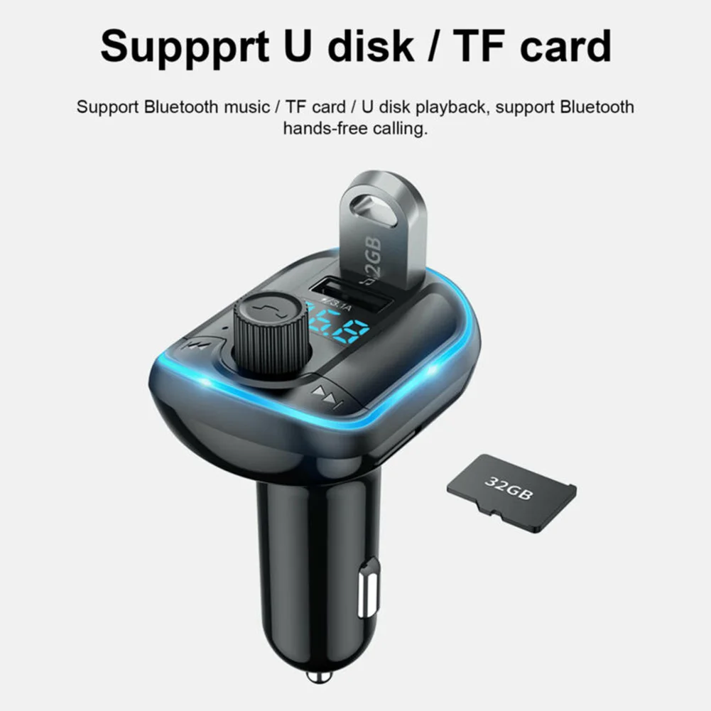 ABS + PC Оранжевый Светодиодный экран шумоподавление Bluetooth Автомобильный FM