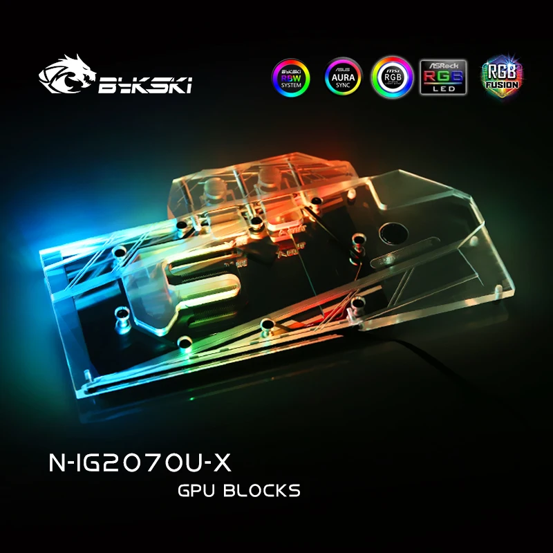 Bykski блок водяного охлаждения подходит для красочных IGame GeForce RTX2070 Ultra OC GPU Блок