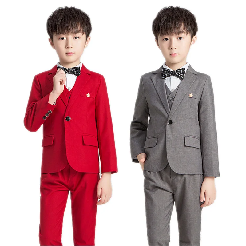 Новый формальный костюм с цветами для мальчиков детское свадебное платье