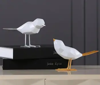 

2020 Sales Geometric Resin Craft Bird Figurine Statue Office Ornaments Sculpture Home Decoration Accessories Animal Europe