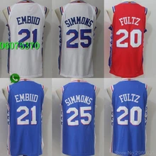 A+++ качество Мужские взрослые#25 Бен Симмонс 20 Markelle Fultz 21 Joel Джерси embiid Philadelphia