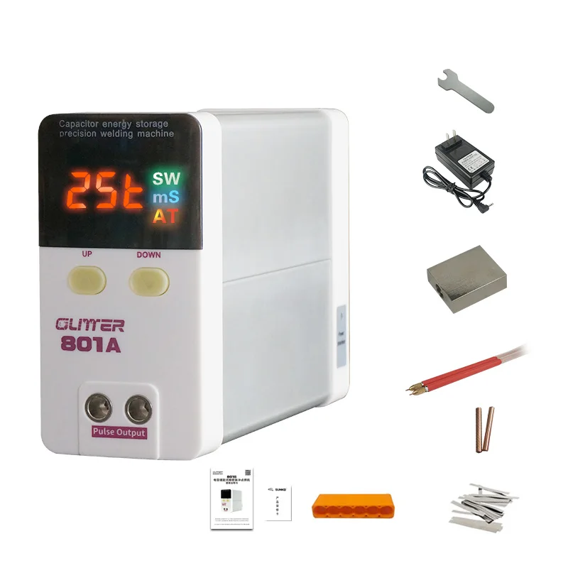 

801A 11.6KW Portable Spot Welder Energy Storage Capacitor Mobile Phone Battery Welding Machine Semi-Automatic Welding Tool