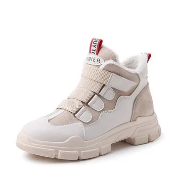 

Winter Sneakers Fur Shhoes Women Platform Snowboots 2020 New Warm Velvet Fur High Top Sneakers Warm Shoes Winter