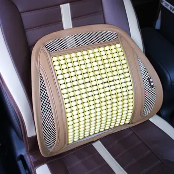 

Practical Car Wooden Bead Waist Cushion Summer Cool Hollow Breathable Car Cushion Air Net Comfortable Waist Support