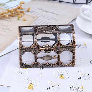 

Plastic Container Storage Box Transparent Pirate Anime For Pirate Crystal Gem Treasure Box Toy Figures