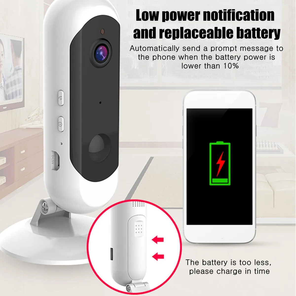 FREDI 1080P батарея низкая мощность ip-камера реальная беспроводная WiFi домашняя камера видеонаблюдения ИК ночного видения сетевая камера