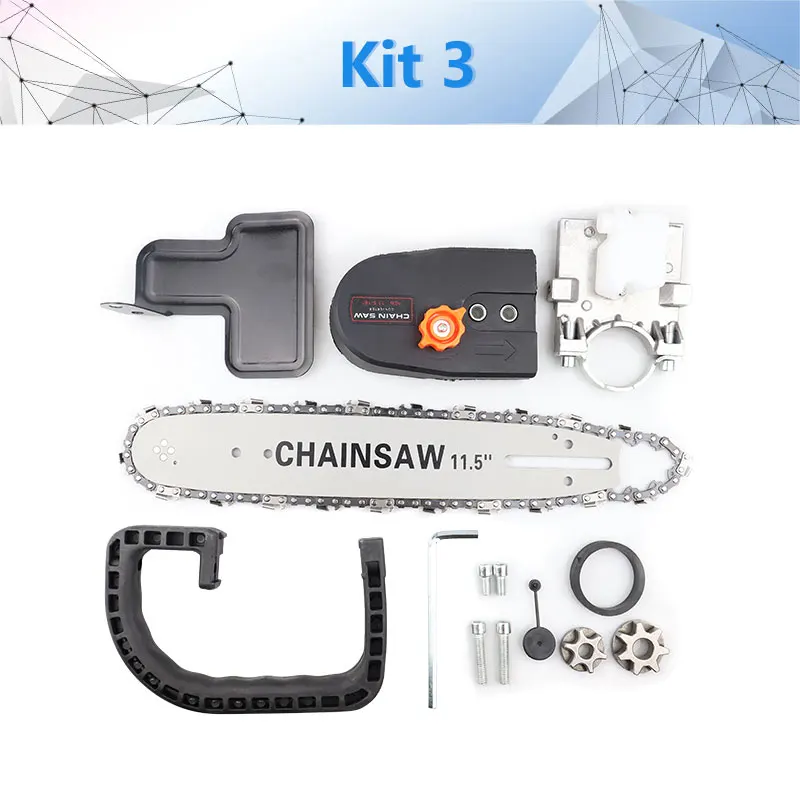 M10 KIT3 Обновленные детали электрической пилы 11,5 дюйма M10/M12/M14 кронштейн для цепной пилы измененный угловой шлифовальный станок в конвертер цепной пилы - Цвет: M10 KIT3