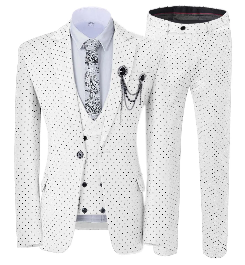 Mejor vendedor  Trajes de hombre ondulados de tres piezas, traje de chaqueta para hombre, trajes de negocios informales para la oficina, para boda (chaqueta + chaleco + Pantalones) qxQKMON8bLJ