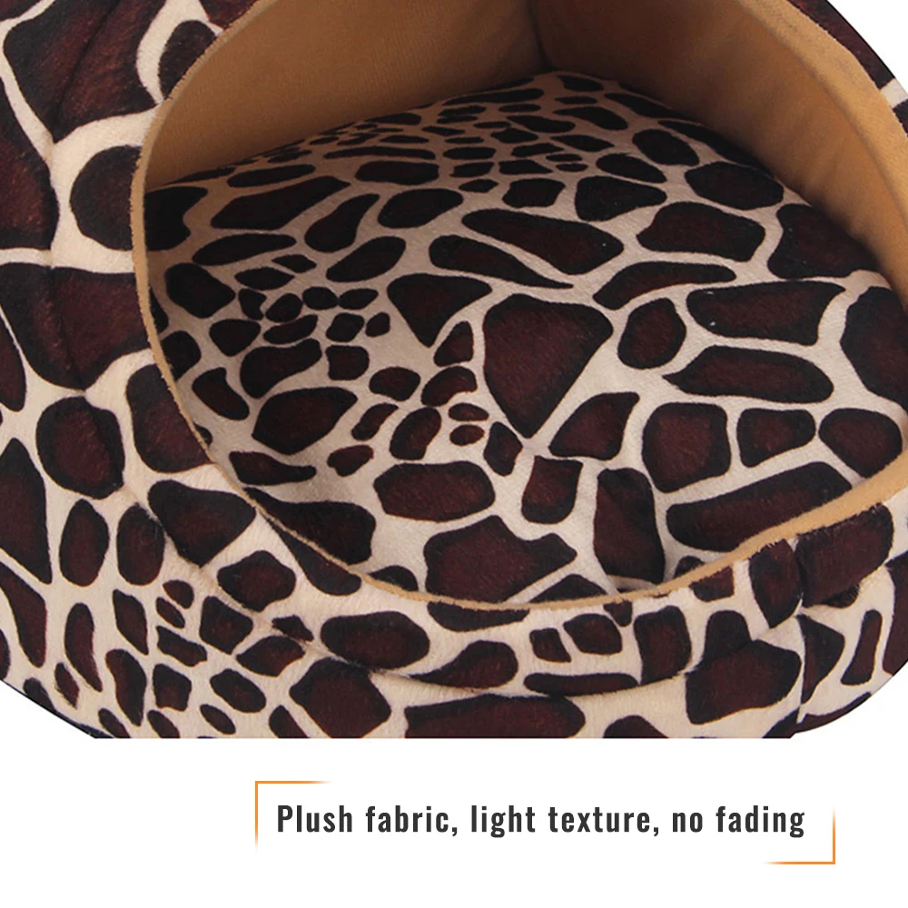 Щенок, домашнее животное, кот собака мягкое теплое гнездо питомник кровать пещера дом спальный мешок коврик палатка принт губка Домашние животные зимние теплые уютные кровати 3 размера